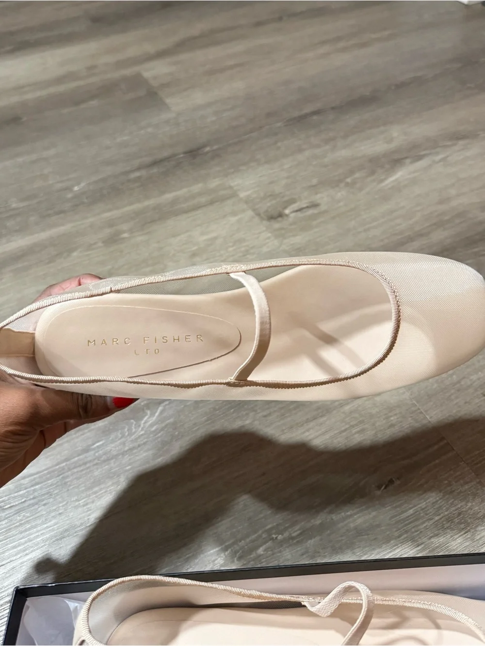 Marc Fisher Blush Pink Ballet Flats with Strap